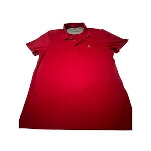 Izod Mens Red Polo Shirt Size L Short Sleeve Classic Fit
